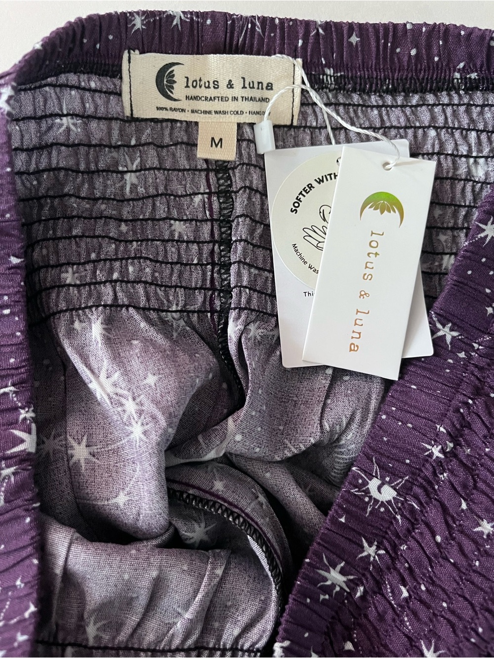 Purple Starry Night Jogger Style Classic Harem Pants - Picture 2 of 4